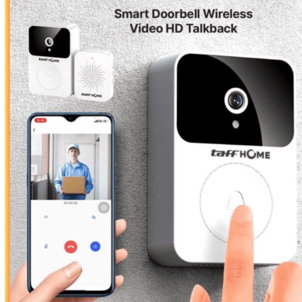 Bel Rumah Mini Smart Wireless Doorbell With Video HD Talkback